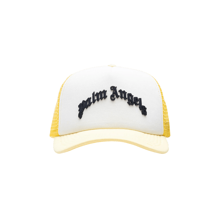 Palm Angels GD Curved Logo Trucker Hat 'Yellow/Black'