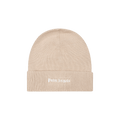 Palm Angels Classic Logo Beanie 'Beige/White'