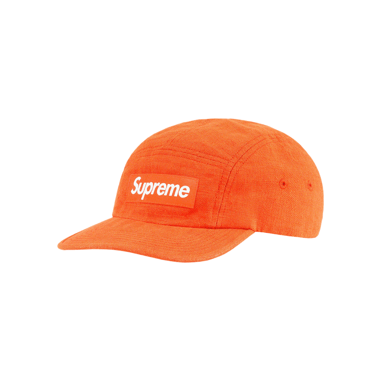 Supreme Linen Fitted Camp Cap 'Neon Orange'