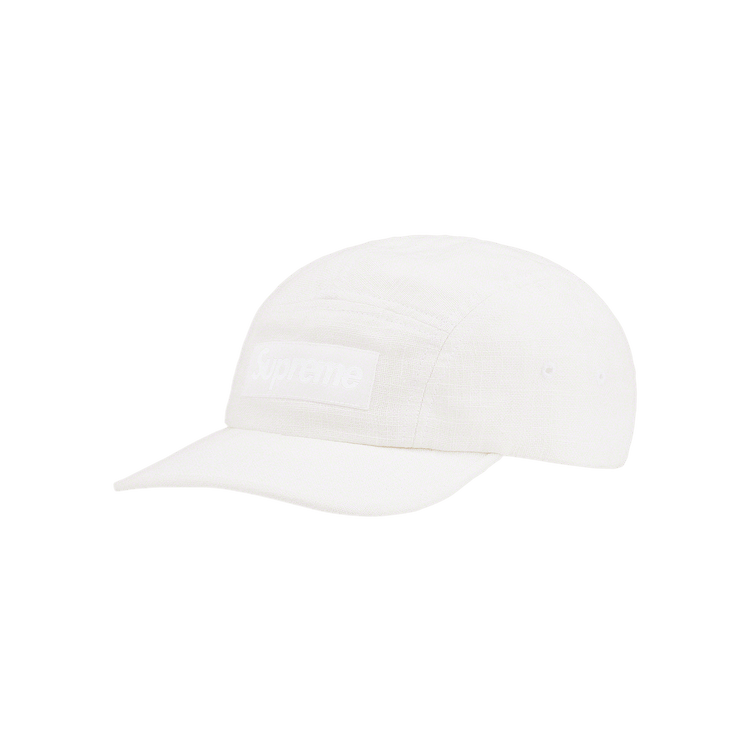 Supreme Linen Fitted Camp Cap 'White'