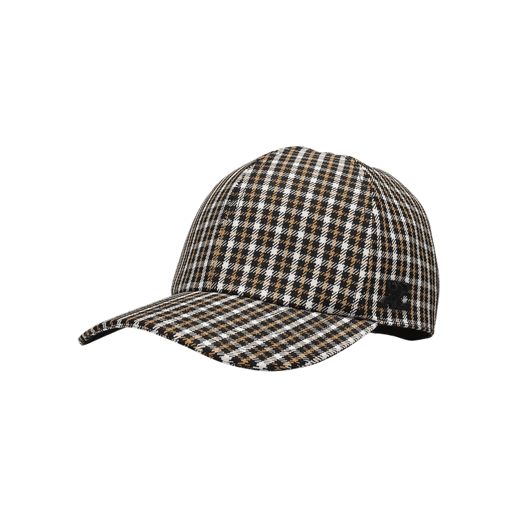 Courrèges Mini Check Cap 'Black'
