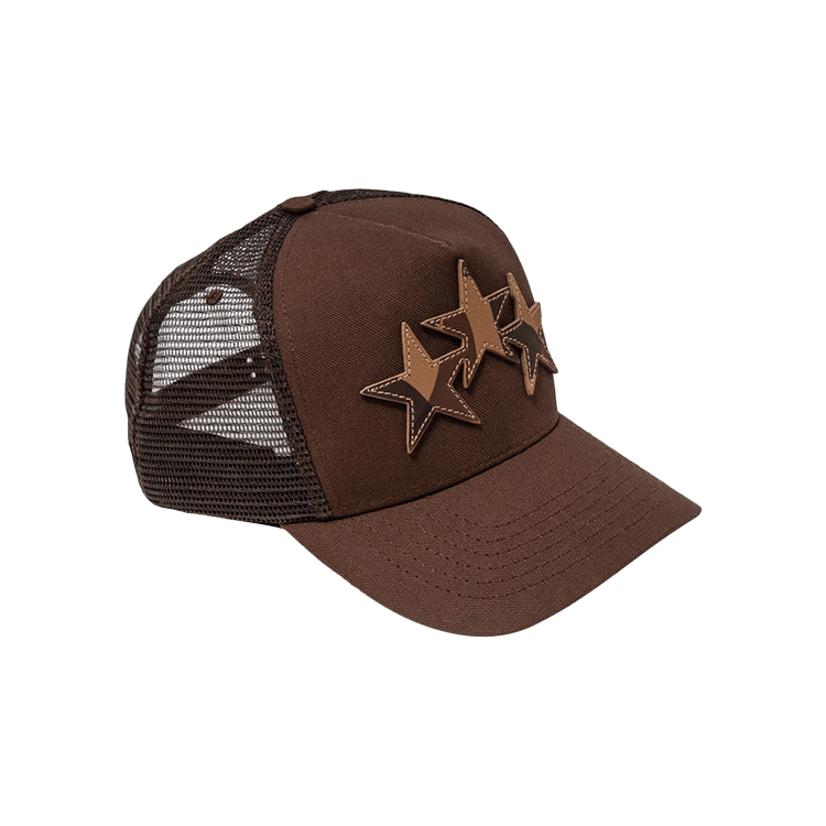 Amiri Three Star Trucker Hat 'Shitake'