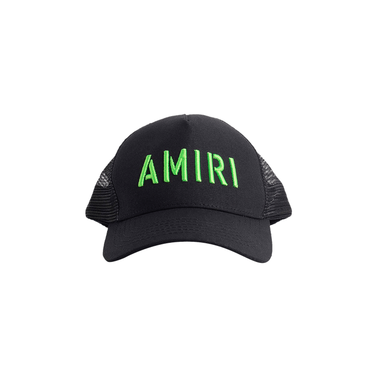 Amiri Stencil Trucker Hat 'Black/Lime'
