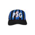 Vintage Paris Saint-Germain Striped PSG Embroidered Cap 'Black/Blue'