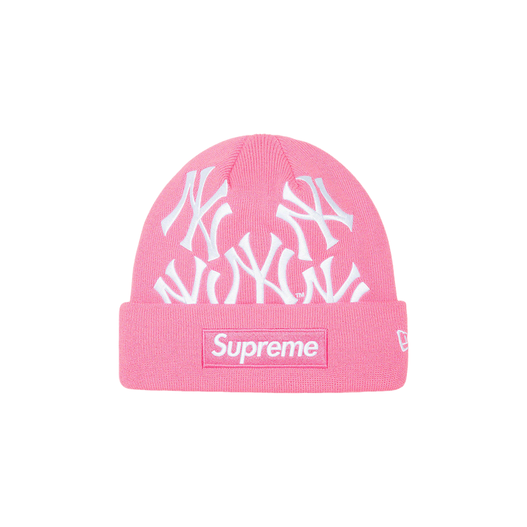 Supreme x New Era Box Logo Beanie 'Pink'
