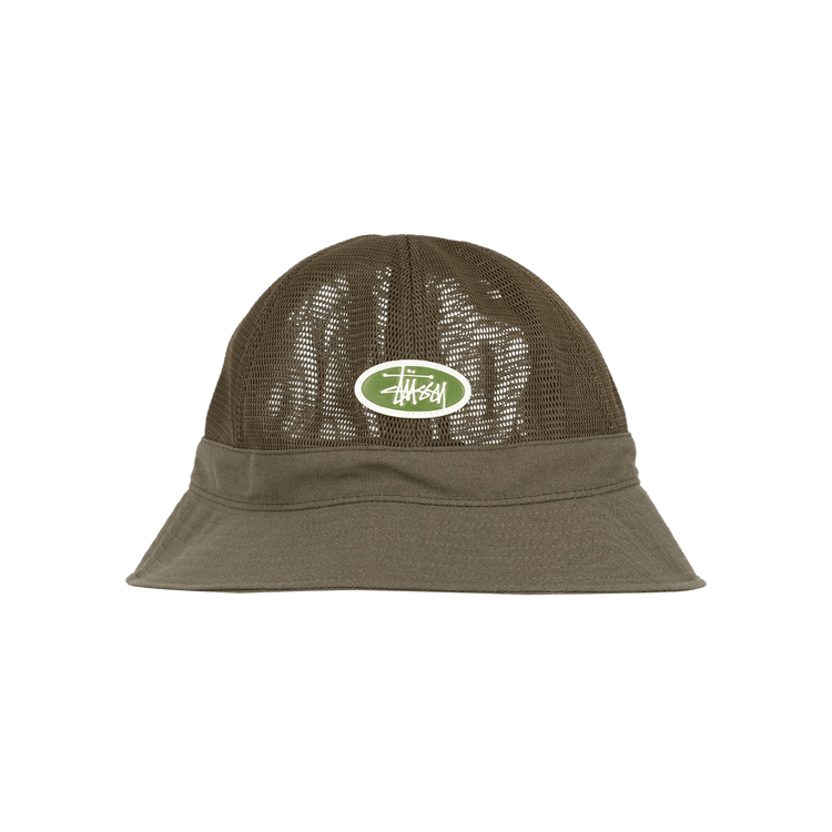 Stussy Mesh Crown Bell Bucket Hat 'Olive'