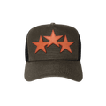 Amiri Three Star Trucker Hat 'Military Green'