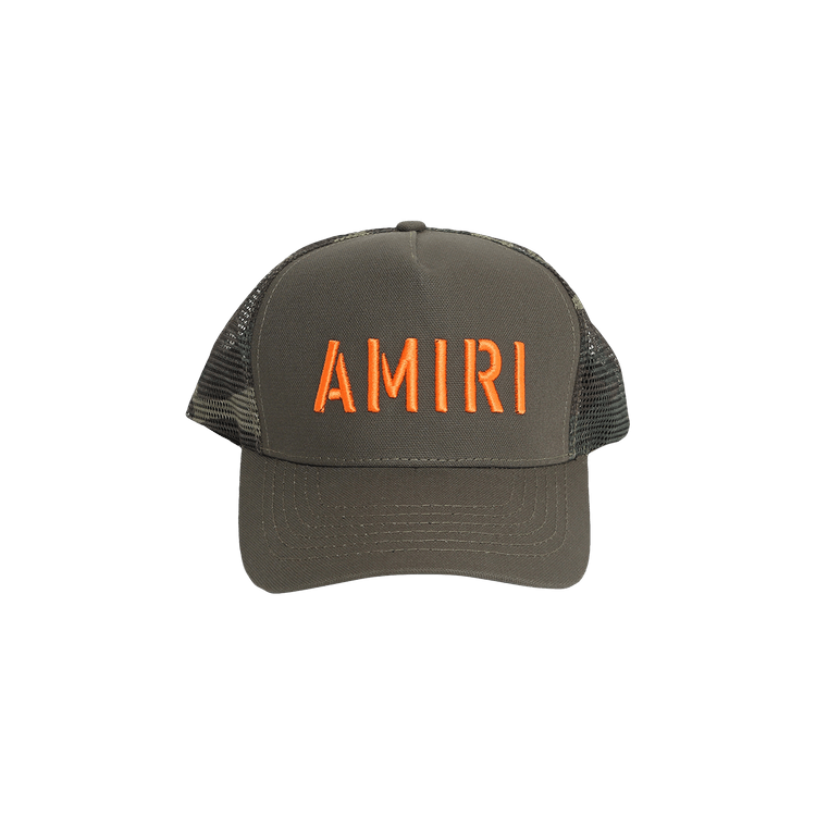 Amiri Arts Stencil Trucker Hat 'Military Green'