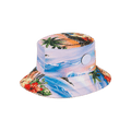 Gucci GG Canvas And Island Print Reversible Bucket Hat 'Aqua/Yellow'