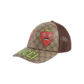 Gucci Strawberry Supreme Baseball Hat 'Beige And Ebony'