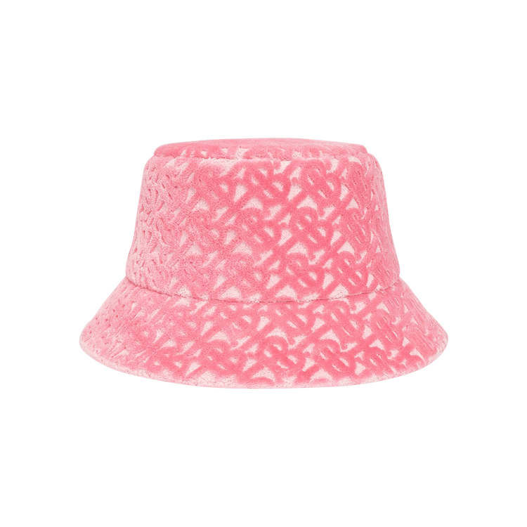 Burberry Monogram Embroidery Towel Bucket Hat 'Pink/Lime'