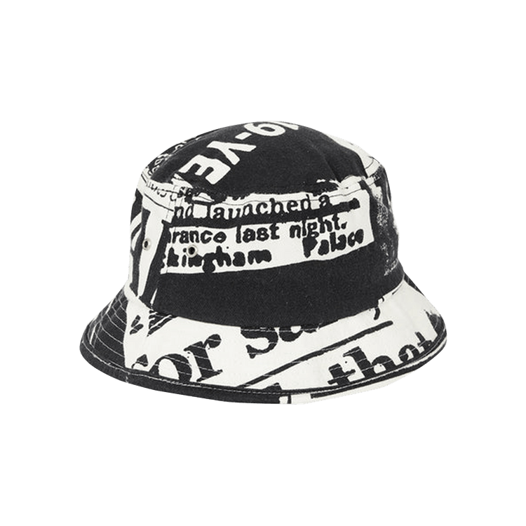 Palace Tabloid Denim Bucket Hat 'Black'