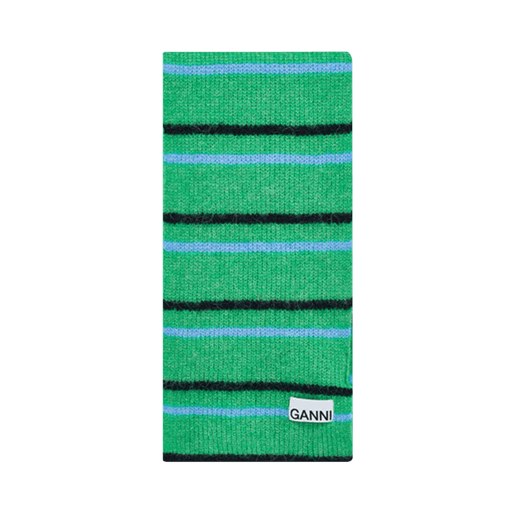 GANNI Soft Wool Scarf 'Kelly Green'