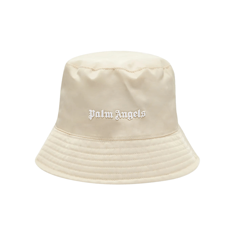 Palm Angels Logo Bucket Hat 'Beige/White'