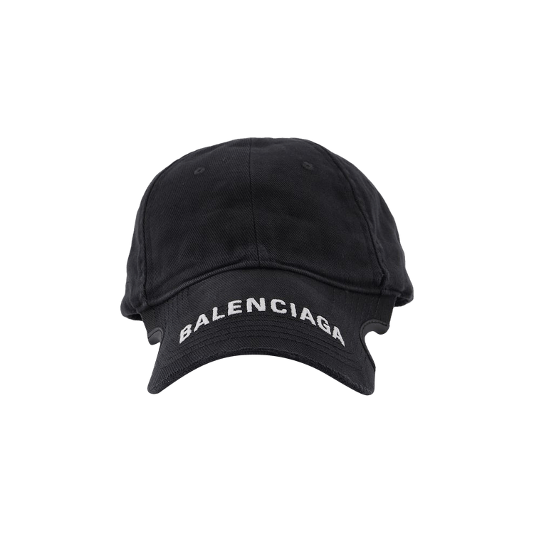 Balenciaga Hat Notch Logo Visor 'Black/White'