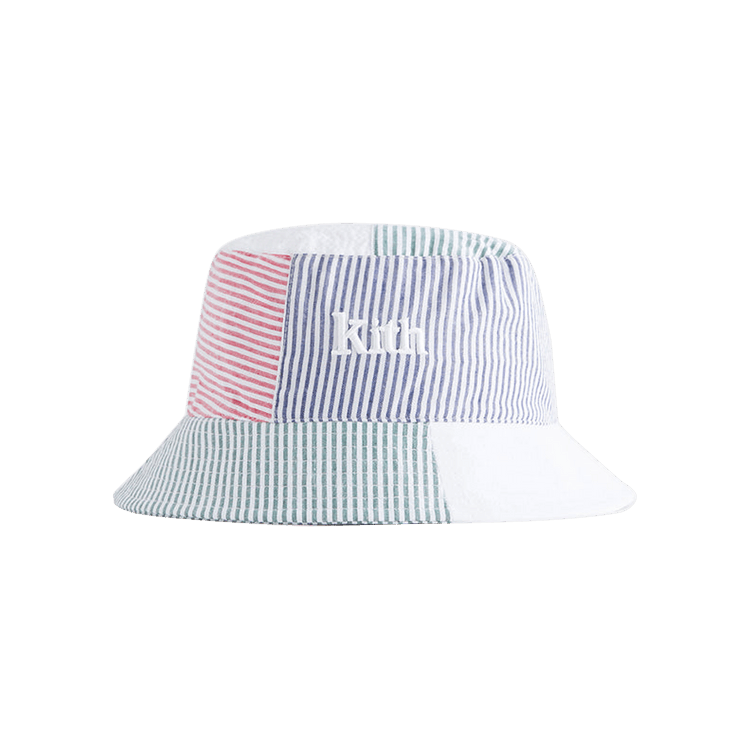 Kith Kids Seersucker Combo Bucket Hat 'Concrete'