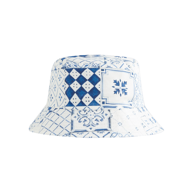 Kith Kids Azulejo Tiles Reversible Bucket Hat 'Sandrift'
