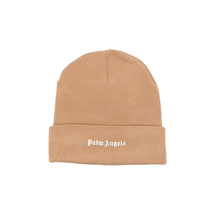 Palm Angels Classic Logo Beanie 'Sand/White'