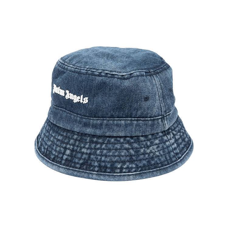 Palm Angels Denim Bucket Hat 'Blue/White'