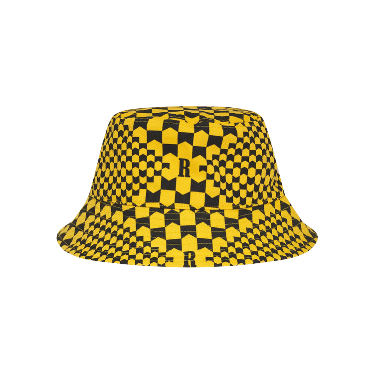 Rhude Checkered Monogram Bucket Hat 'Yellow/Black'
