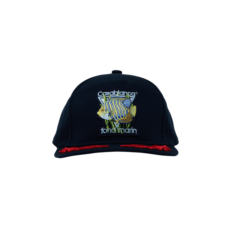 Casablanca Fond Marin Coral Laurel Embroidered Cap 'Navy'