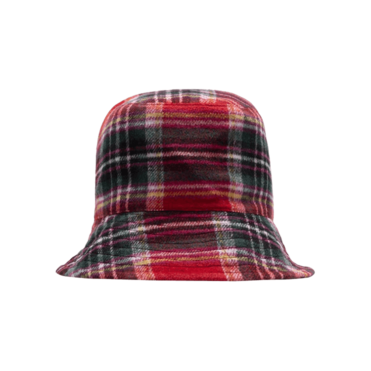 Engineered Garments Poly Wool Plaid Bucket Hat 'Red/Green'