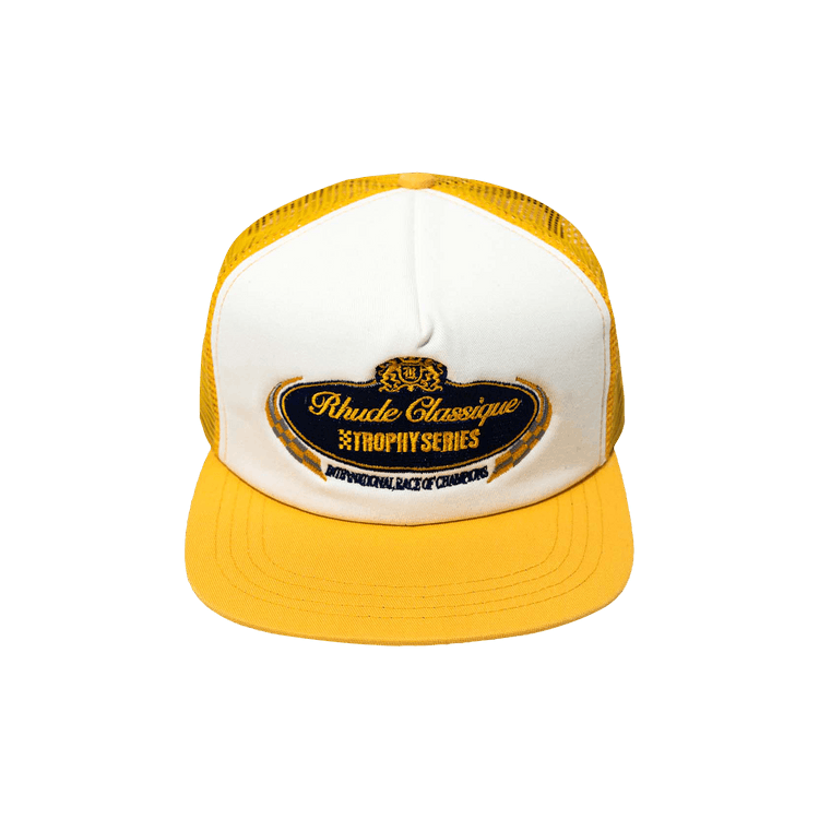 Rhude Trophy Series Foam Hat 'Mustard/Creme'