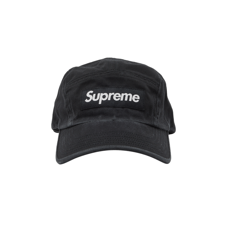 Supreme Washed Chino Twill Camp Cap 'Black'