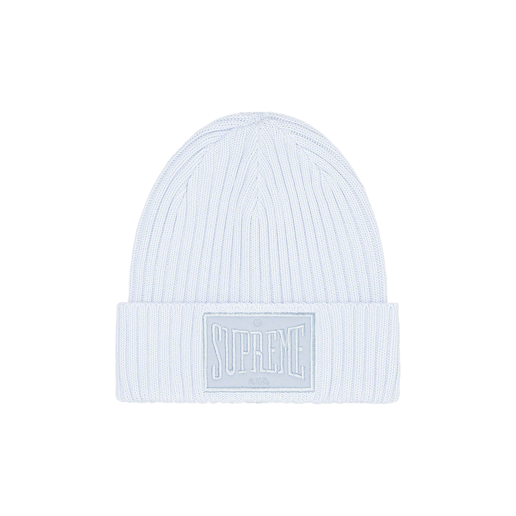 Supreme Overdyed Patch Beanie 'Light Blue'