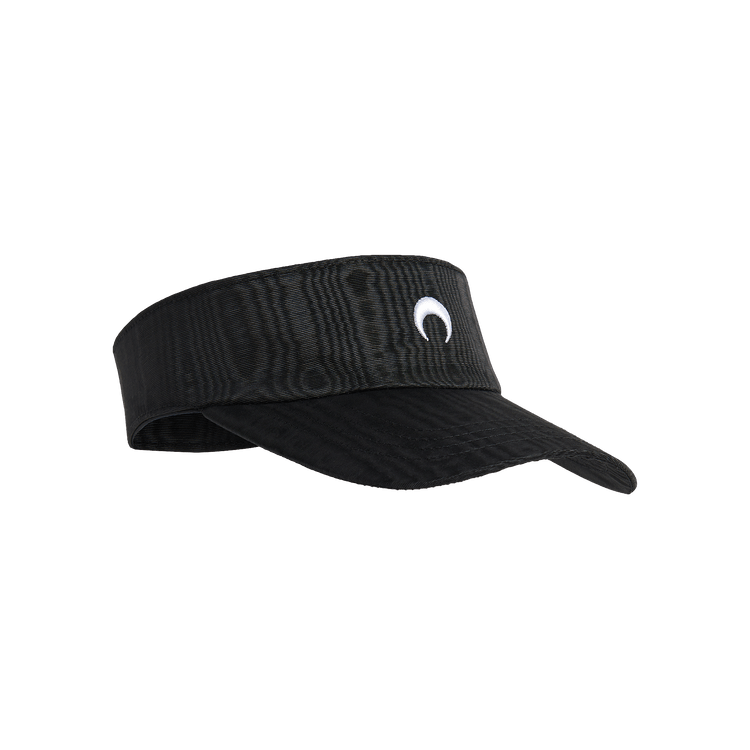 Marine Serre Recycled Embroidered Moire Visor Cap 'Black'