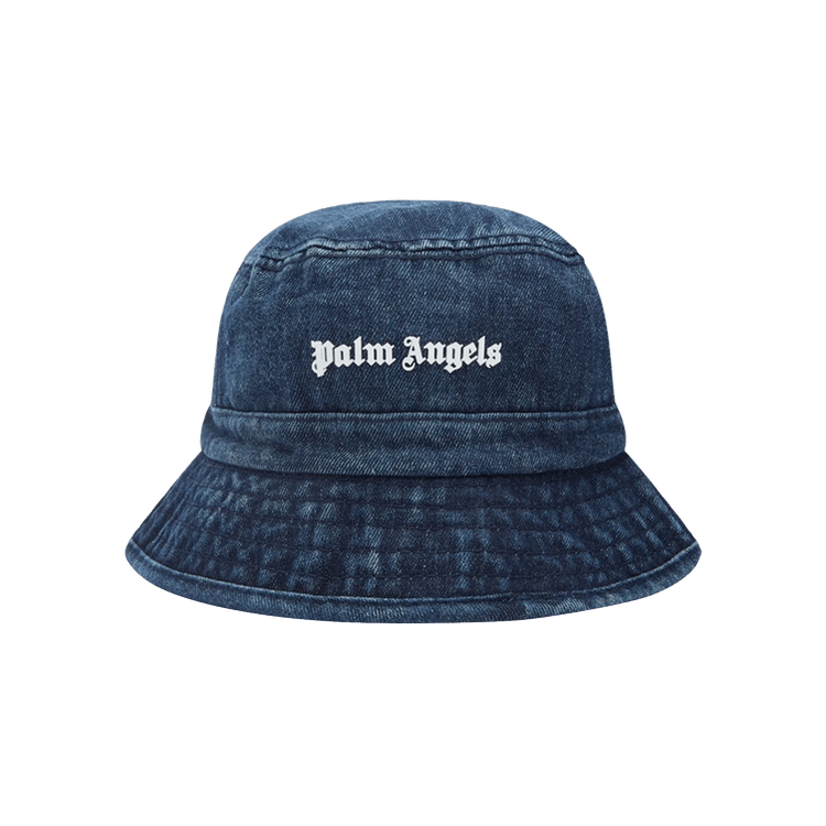Palm Angels Denim Bucket Hat 'Blue/White'