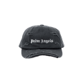 Palm Angels Ripped Logo Cap 'Dark Grey'
