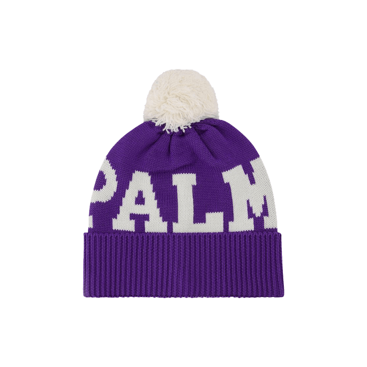 Palm Angels Logo Pompon Beanie 'Violet'