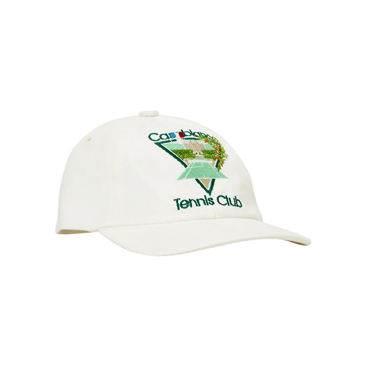 Casablanca Tennis Club Icon Embroidered Cap 'White'