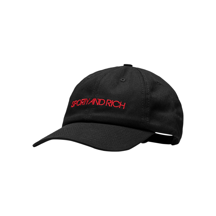 Sporty & Rich Disco Hat 'Faded Black/Red'