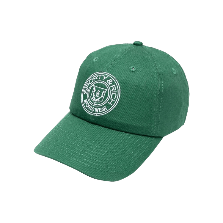 Sporty & Rich Monaco Hat 'Forest Green/White'