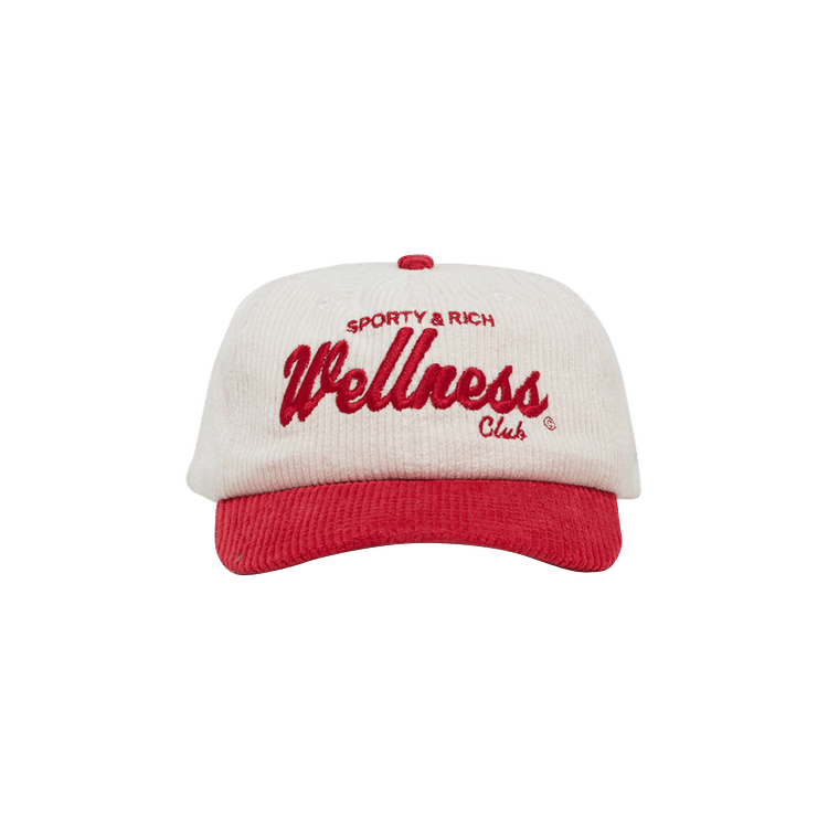 Sporty & Rich Wellness Club Hat 'White/Red'