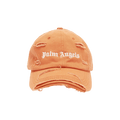 Palm Angels Ripped Logo Cap 'Brick Red'