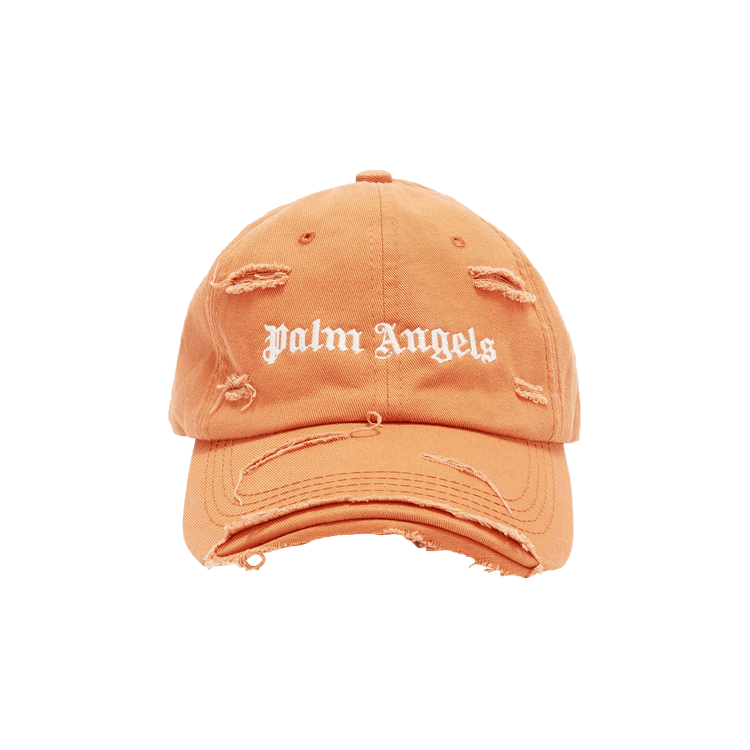 Palm Angels Ripped Logo Cap 'Brick Red'