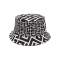 Balmain Canvas Bucket Hat Paris Logo 'Black/White'