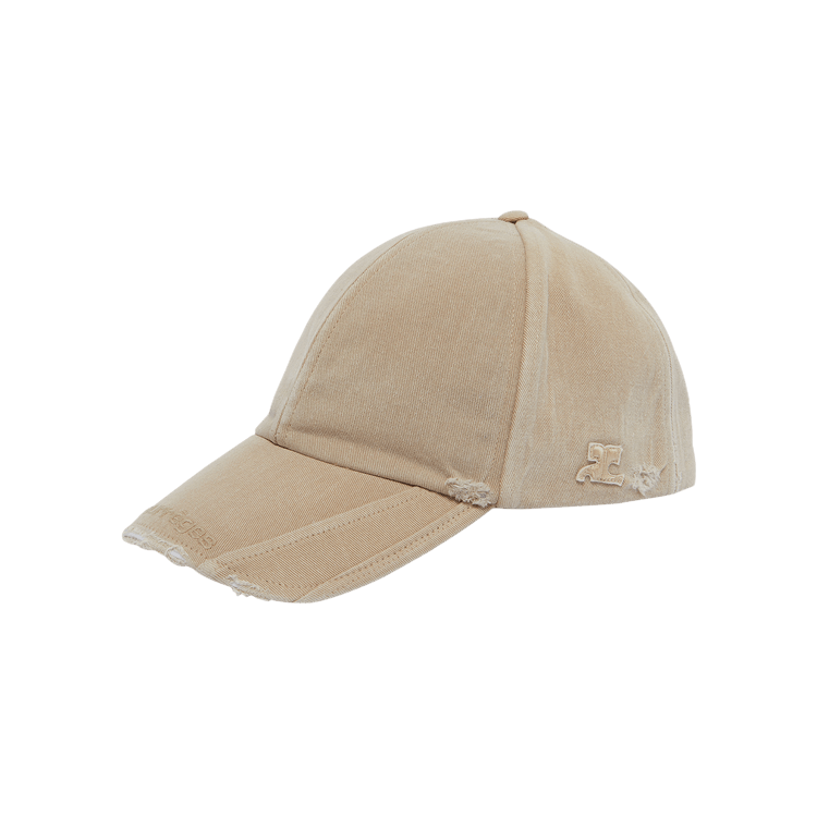 Courrèges Cotton Signature Cap 'Sand'