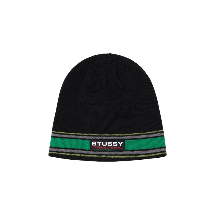 Stussy Striped International Skull Cap 'Black'