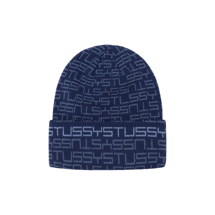 Stussy Jacquard Cuff Beanie 'Navy'