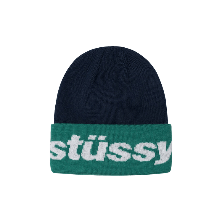 Stussy Helvetica Jacquard Beanie 'Navy'