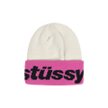 Stussy Helvetica Jacquard Beanie 'White'