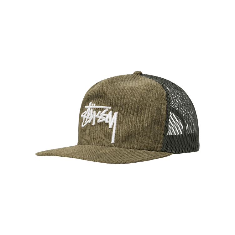 Stussy Corduroy Trucker Cap 'Green'
