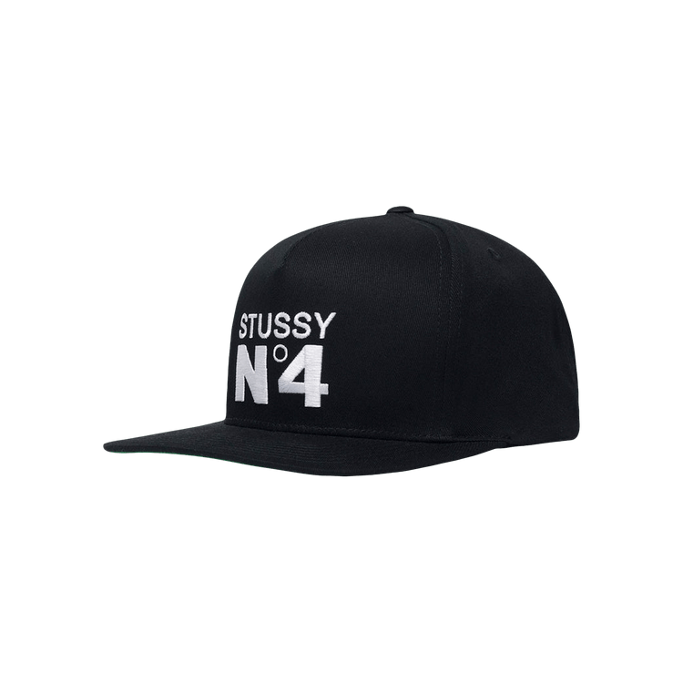 Stussy No. 4 Point Crown Cap 'Black'