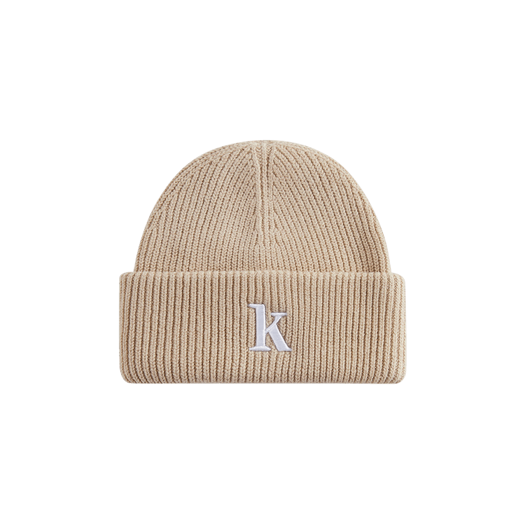 Kith Serif K Cotton Beanie 'Canvas'
