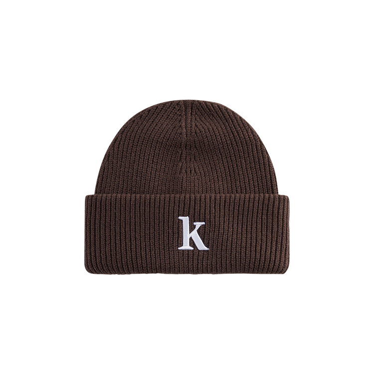 Kith Serif K Cotton Beanie 'Hickory'