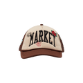 Market Varsity Hand-Drawn Trucker Hat 'Cream/Brown'